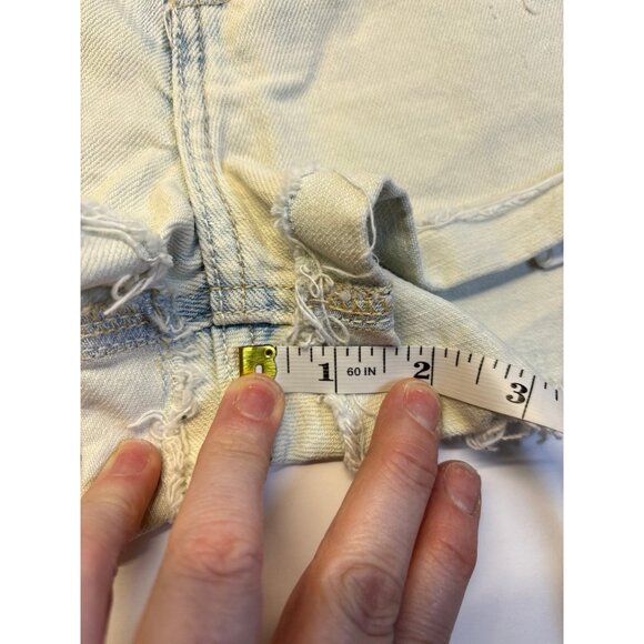 Hollister White Wash Denim Jean shorts (size 9) high rise distressed - Picture 6 of 7
